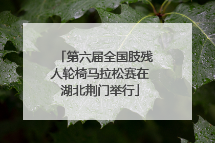 第六届全国肢残人轮椅马拉松赛在湖北荆门举行